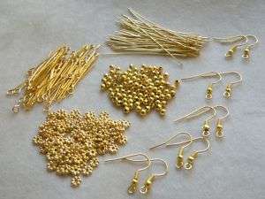 Gold Designer Essentials Lot Jewelry Making Supplies  