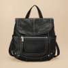 FOSSIL Damen Rucksack aus schwarzem Canvas und Leder Lizette Backpack 