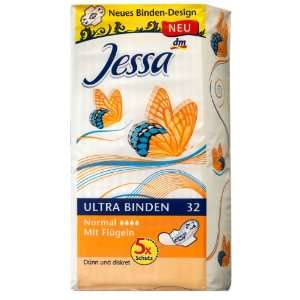 Jessa Ultra Binden Normal + Flügel, 2er Pack (2 x 32 Stück):  