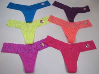   LOVE PINK RHINESTONES LIMITED EDITION BLING THONG XS S M L  