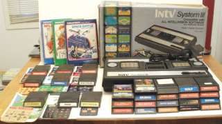 MATTEL INTELLIVISION INTV III SYSTEM CONSOLE w/ 31 GAMES LOT TESTED 