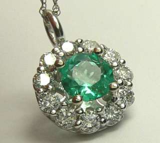 70tcw Classic Colombian Emerald & Diamond Pendant VS1  