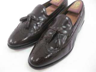 Allen Edmonds MANCHESTER Burgundy Leather Tassel Loafers Dress Shoes 9 