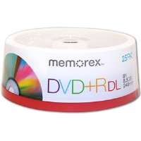 Memorex 25 Pack 8.5GB 8X DVD+R, Double Layer