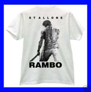 RAMBO STALLONE WHITE T SHIRT  