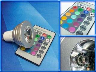 GU10 RGB LED 16 Color Change Lamp 5W + Remote Control  