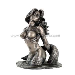 NEW! Mermaid Bronze Finish Sculpture  