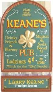0217 OLD IRISH PUB AND PERSONALIZED WOODEN SIGN  