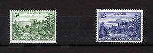 NORFOLK ISLAND 1959 DEFINITIVES SG6a+12a MNH  
