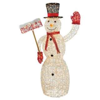   60 In. PVC Grapevine Snowman With Sign TY236 1011 1 
