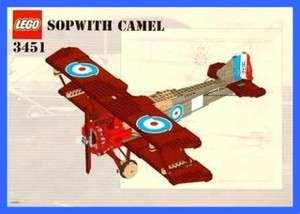 LEGO BAUANLEITUNG 3451 Sopwith Camel Doppeldecker * 37  
