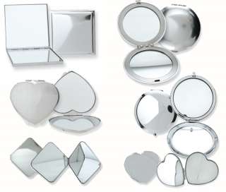 New Chrome Plated & Aluminum Compact Magnifying Mirrors / Memo Pad 