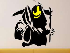Banksy Graffiti Grim Reaper Death Art Wall Decal Sticker ! FREE P&P 