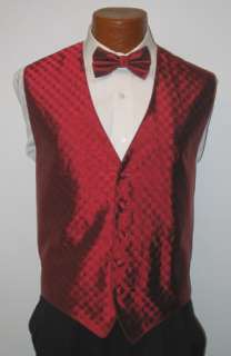   red patterned fullback vest by mel howard the vest has a classic five