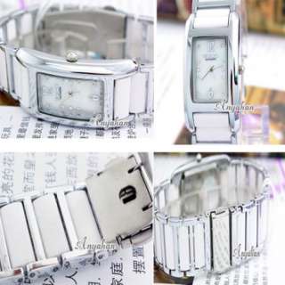 Hight Elegant!!!New Lady Women White Black Bracelet Wrist Watch Gift 