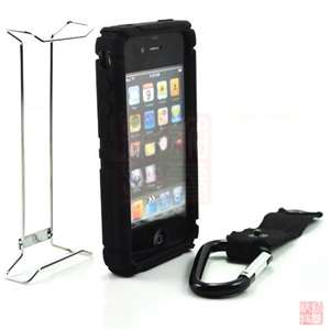 Black Sport Shock Proof Silicone Case Cover For Apple iPhone 4 4G 4S 