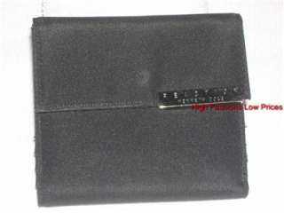 KENNETH COLE Reaction Trifold Wallet Silver Signature Small Black 