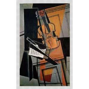 Bild mit Rahmen Juan Gris, The Violin, 1916, 49 x 80   Aluminium 