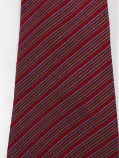 Vintage Mens Neck Tie Silk Pierre Cardin Red Stripes    
