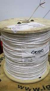 18AWG WHITE COMMUNICATIONS WIRE CABLE CMP/CL3P SHIELDED  