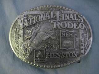 1988 HESSTON NATIONAL FINALS RODEO BELT BUCKLE NFR AGCO Version Bronco 