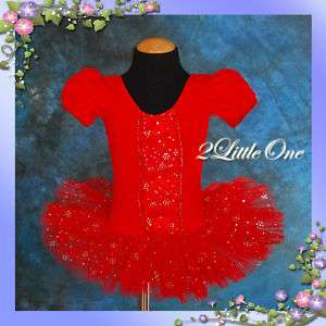 Girl Red Ballet Tutu Dance Costume Dress Size 4 5  