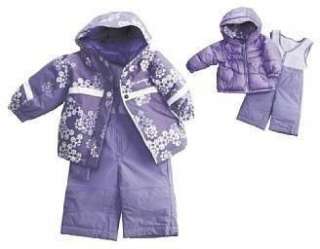 COLUMBIA Snowsuit Girls Jacket Bibs INFANT/BABY 6,12 Or 18 MONTHS 