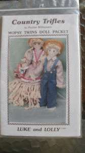 Country Trifles Mopsy Twins Doll Packet Luke and Lolly  