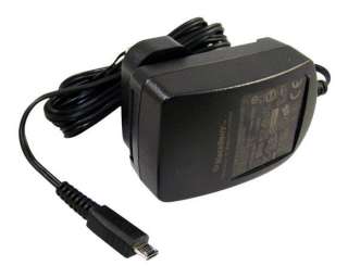 BLACK Genuine 3 Pin AC Mains Home Wall Charger For Blackberry 9900 