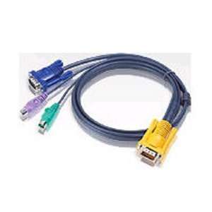  ATEN Keyboard / Video / Mouse KVM Cable 6 Pin PS/2 HD 15 M 