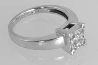   Square Cut Diamond Ring. Art Deco style 0.5 carat diamond ring.  