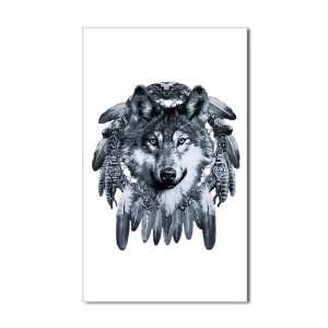 Sticker (Rectangle) Wolf Dreamcatcher 