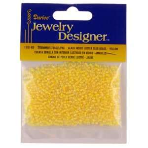  10/0 Seed Beads, Inside Color Luster, Yellow, 20 Gram Pkg 