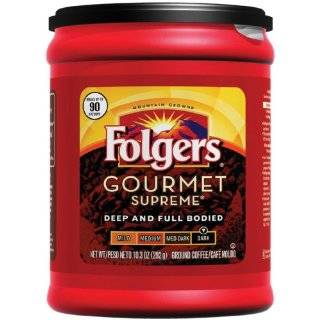 Folgers Gourmet Supreme Ground Coffee, 10.3 Ounce Packages (Pack of 6)