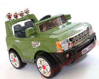 KIDS RIDE ON CAR 12V LAND ROVER Electric Battery TRUCK BLACK/GREEN/RED 