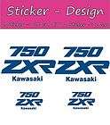 Stickers 10cm ET 2 Sticker 20cm Kawasaki 750 ZXR ; au