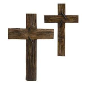 IMAX Hand Crafted Carpenters Crosses Set Of Two 