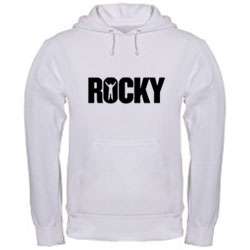 ROCKY  WHITE BOXING TRAINING HOODIE VARIOUS SIZES  