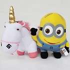 2X Despicable Me Minion Dave and Unicorn Plush Toy Soft