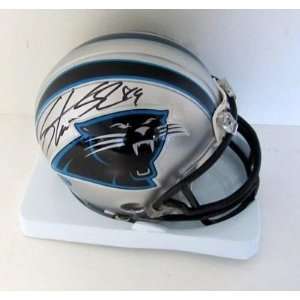Autographed Steve Smith Mini Helmet   SI   Autographed NFL Mini 