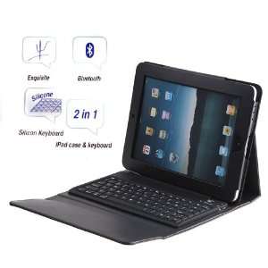   Bluetooth Keyboard + Folding Leather Case For iPad Electronics