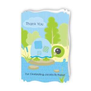 Turtle Birthday Party on Boy Turtle Personalized Birthday Party Thank You Cards