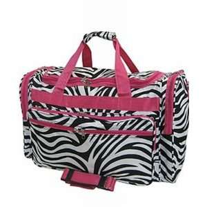  Zebra Hot Pink Duffel Bag 20