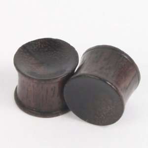   Cherry Double Flared Wood Plug, in 9/16 (Gauge), Sold Individually