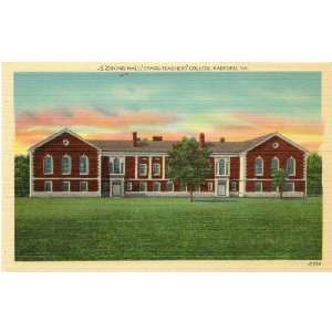 1940s Vintage Postcard Dining Hall   State Teachers College   Radford 