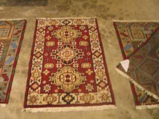All Wool Hand Knotted Indo Kazak Oriental Rug Mat 2 X 3 NWT  