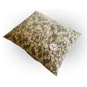  Tapestry Dog Pillow Med Gold   Olive