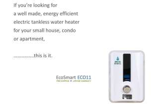   ECO 11 kW at 240 Volt Electric Tankless Hot Water Heater  