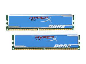    Kingston HyperX Blu 4GB (2 x 2GB) 240 Pin DDR2 SDRAM DDR2 
