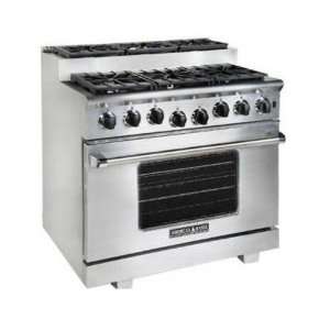 American Range ARR 366ISNG 36 Pro Style Range with 4 Burners Step Up 